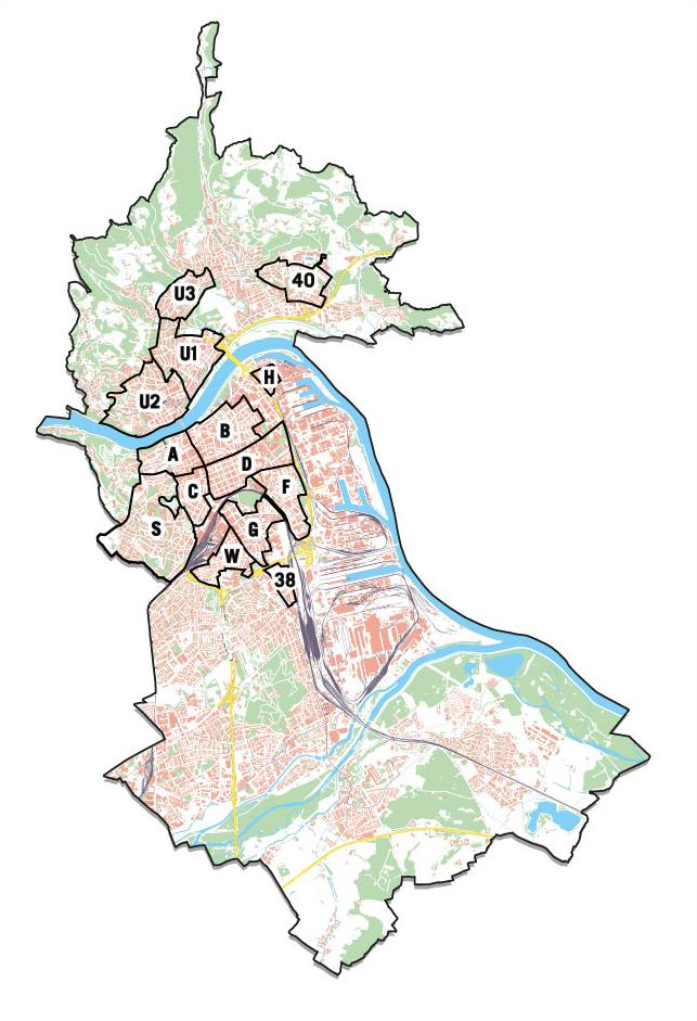 Übersichtskarte der Dauerparkberechtigungen