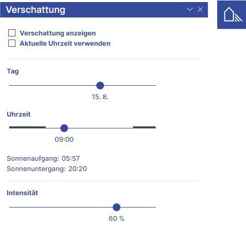 3D Stadtmodell Verschattung