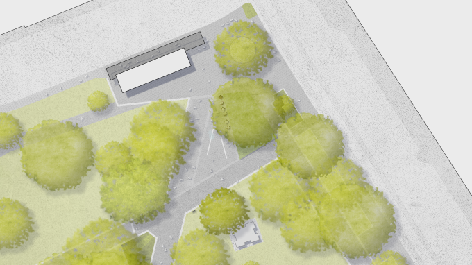 Plan des neuen Entrees Volksgarten