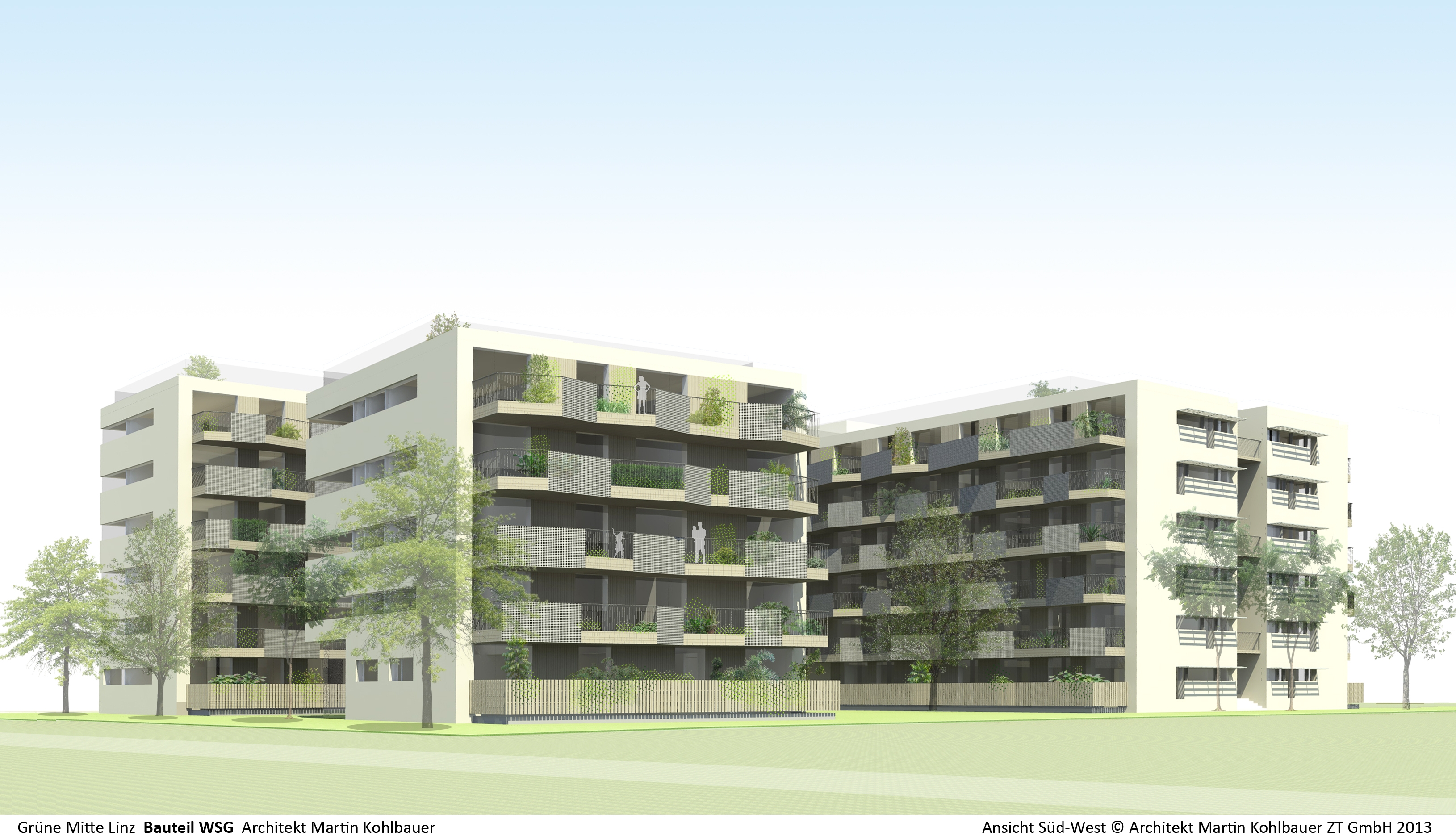 Blick aus Südwest - Rendering: Arch. Kohlbauer