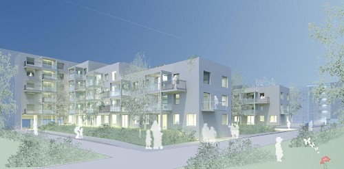 Blick aus Südosten - Rendering: Arch. Karrer