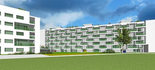 Blick aus Südwesten- Rendering: Architekt Drexel