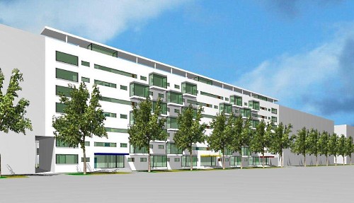 Blick aus Südosten- Rendering: Architekt Drexel