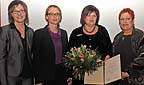 Frauenbeauftragte Mag.a Jutta Reisinger, Frauenstadträtin Mag.a Eva Schobesberger, Preisträgerin Elfriede Kiesewetter und GRin Erika Rockenschaub