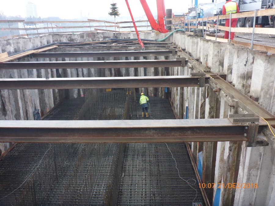 Lagerversetzarbeiten Pfeiler 1