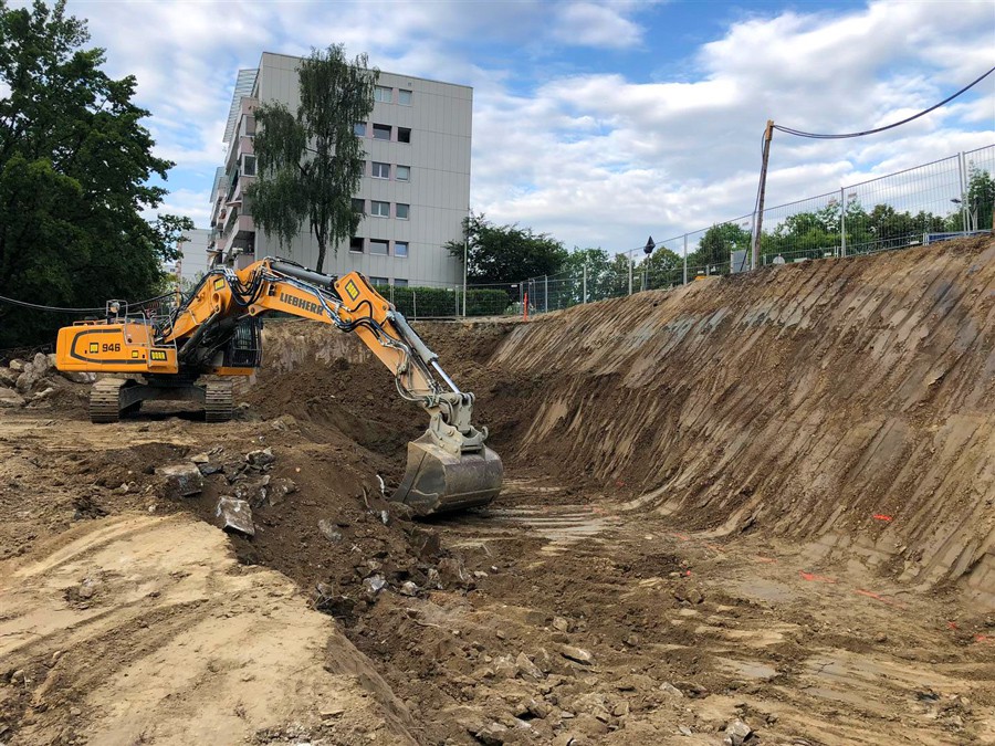 Aushub Widerlager Urfahr