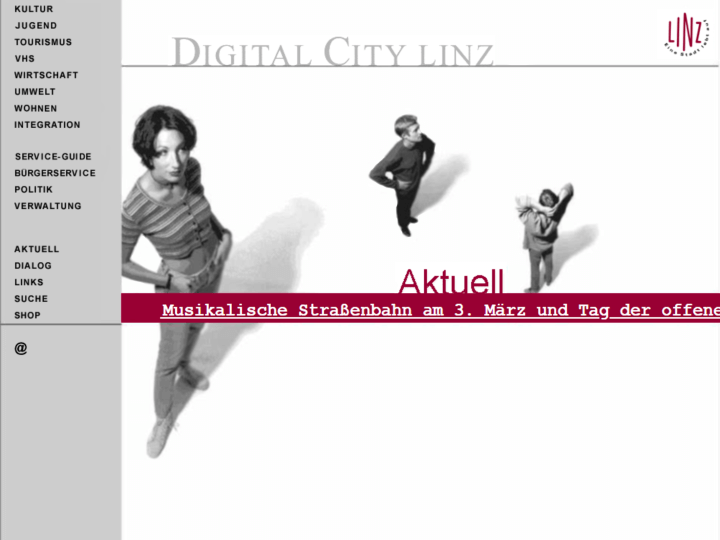 Screenshot der Startseite aus dem Jahr 1999
