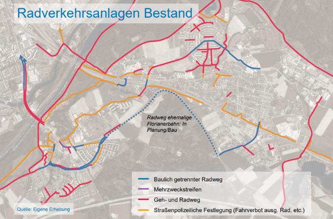 Plan der Radverkehrsanlagen