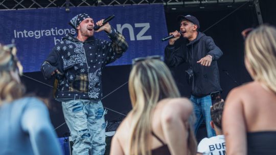 MecGreenie Rapper auf der Bühne