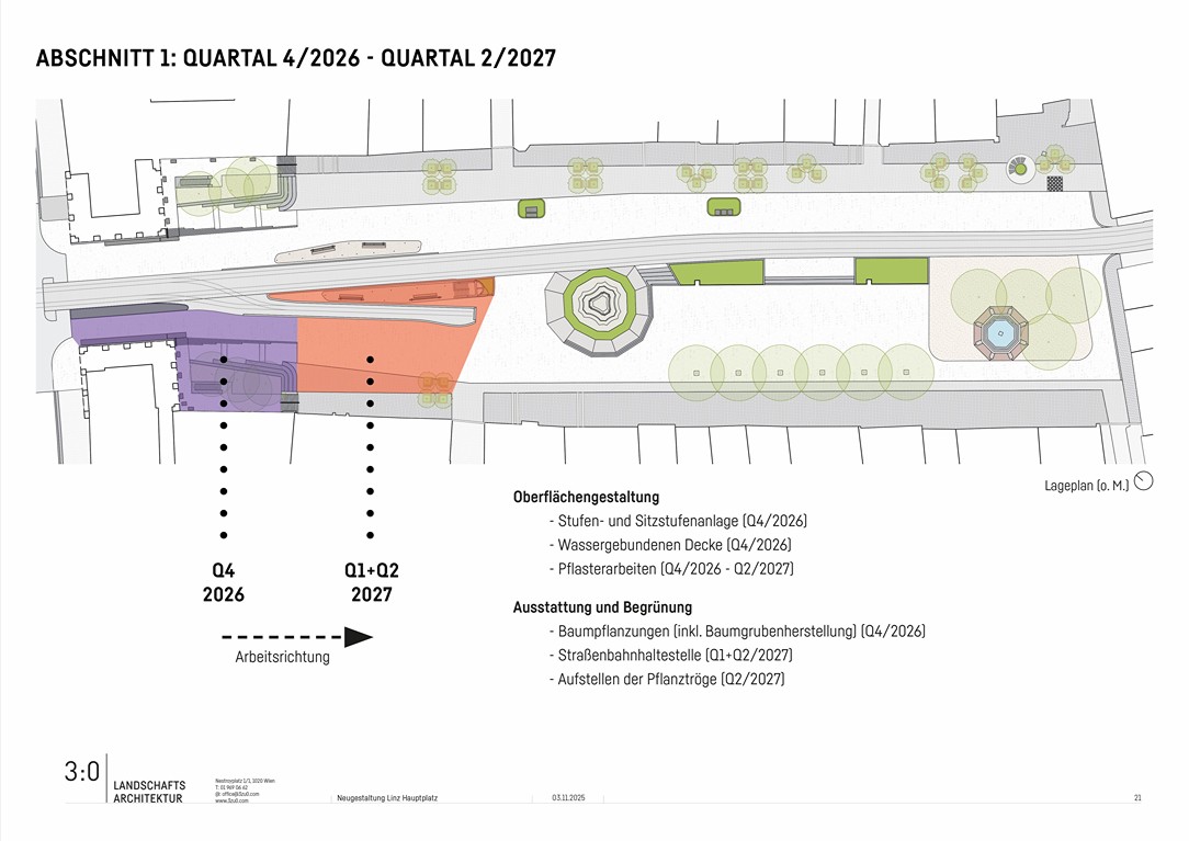 3:0 Landschaftsarchitektur Hauptplatz Bauabschnitt 1