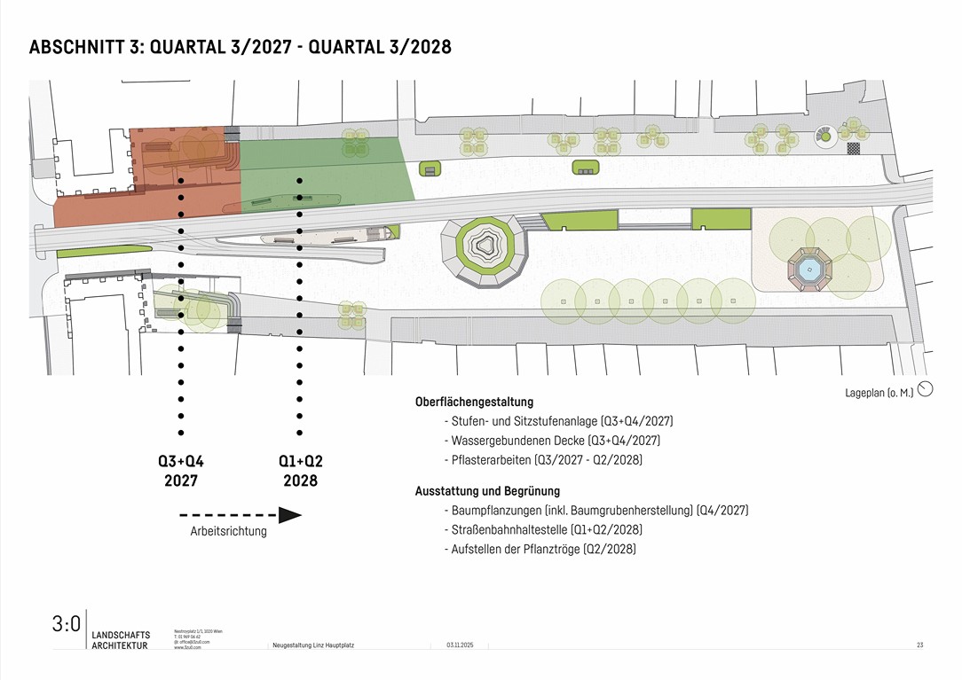 3:0 Landschaftsarchitektur Hauptplatz Bauabschnitt 3