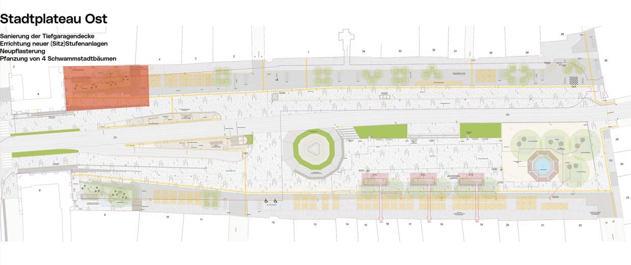 3:0 Landschaftsarchitekten Bauzeitplan Hauptplatz Neugestaltung