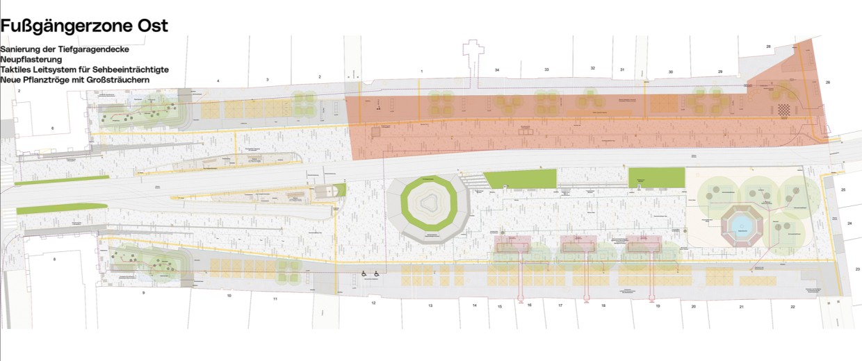 3:0 Landschaftsarchitekten Bauzeitplan Hauptplatz Neugestaltung