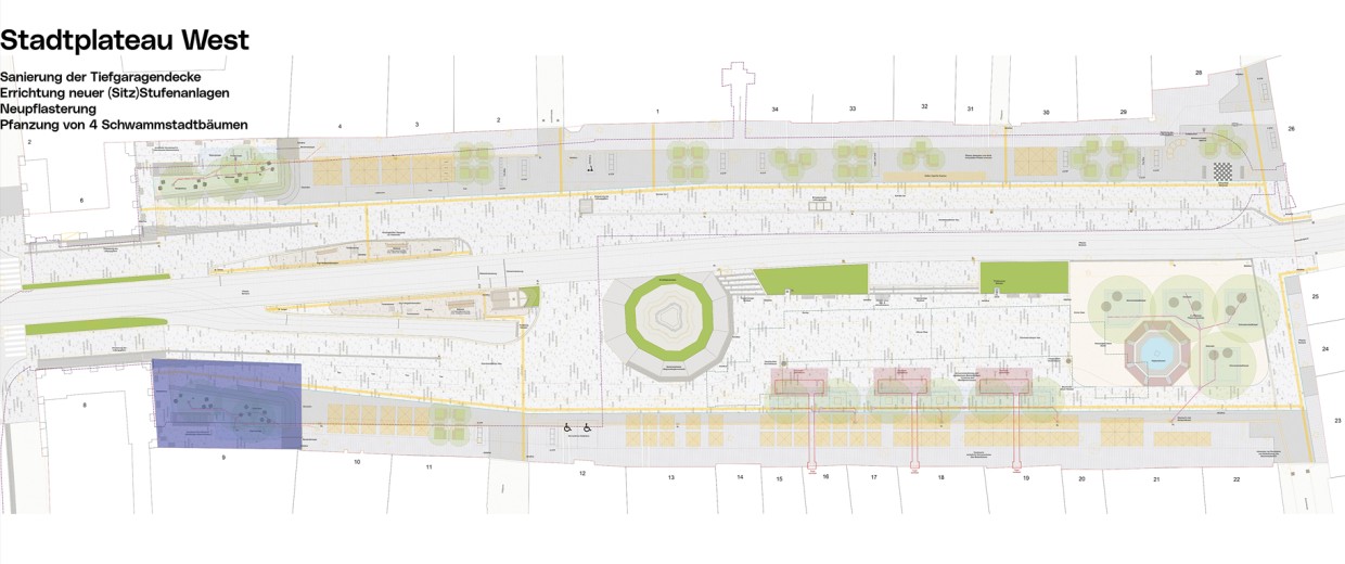 3:0 Landschaftsarchitekten Bauzeitplan Hauptplatz Neugestaltung