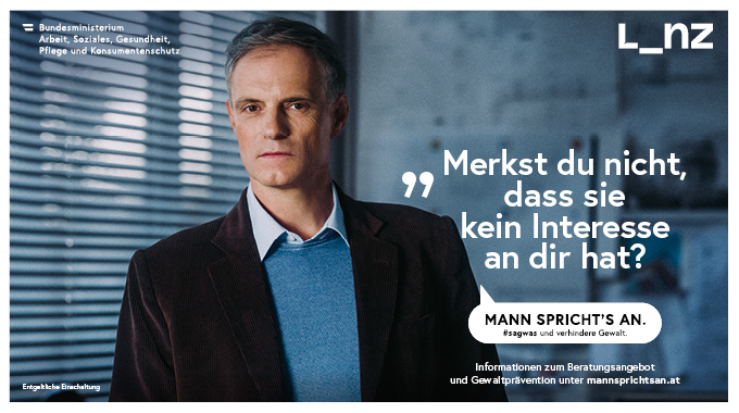 Ein Mann sagt: Merkst du nicht, dass sie kein Interesse an dir hat? / Mann Spricht's an #sagwas und verhindere Gewalt.