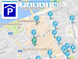 Linzer Tiefgaragen und Parkhäuser auf Parken.at (neues Fenster)