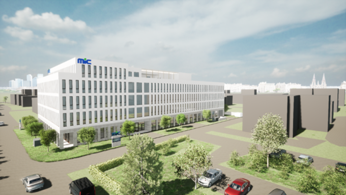 Neubau der MIC an der Ecke Lederergasse/Köglstraße; Fotocredit: WRS Energie- u. Baumanagement GmbH