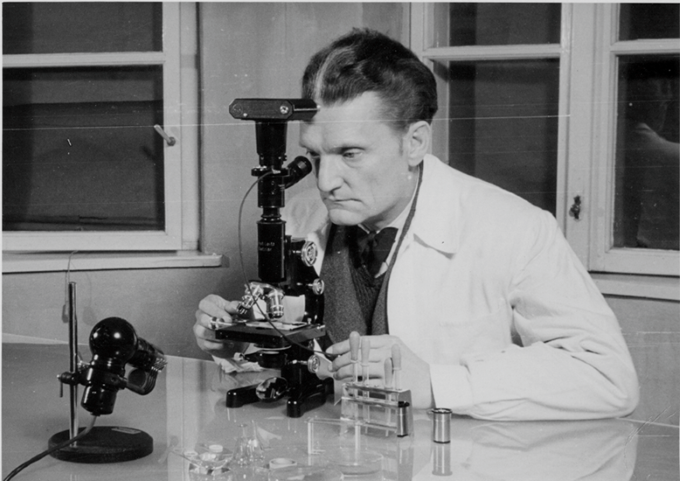Prof. Ewald Schild leitete die Mikrobiologische Station in den 1950er Jahren. Foto: NaSt