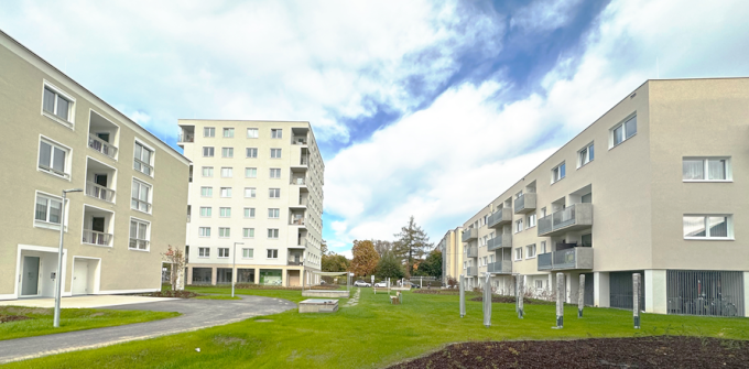 Im ersten Bauabschnitt des Reconstructing-Wohnprojekts des GWG wurden 101 Wohnungen an der Ing.-Stern-Straße errichtet, davon 28 altersgerecht ausgeführt. Foto: GWG Linz