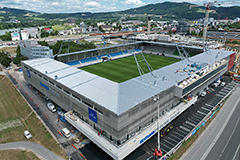 Das neue FC Blau Weiß Linz-Donaupark-Stadion
