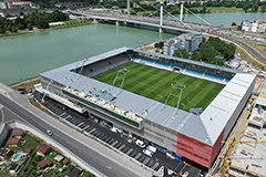 Das neue FC Blau Weiß Linz-Donaupark-Stadion
