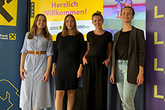 (V.l.n.r.):  Elisabeth Weißenböck (Geschäftsführung acodemy Linz), Anna Rosa Ernecker (acodemy Linz), Michaela Feichtl (Klimastabsstelle Stadt Linz), Astrid Mittermayr (Leitung Horte Stadt Linz), Foto: privat