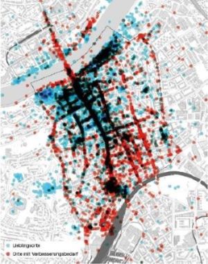 Modul 5 Grafik zu besonderen Orten in der Linzer Innenstadt