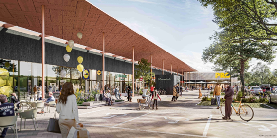 Alle Gesch&auml;ftsfl&auml;chen sind k&uuml;nftig vom Vorplatz aus erreichbar. Credit: RieplRiepl und Studio Singer