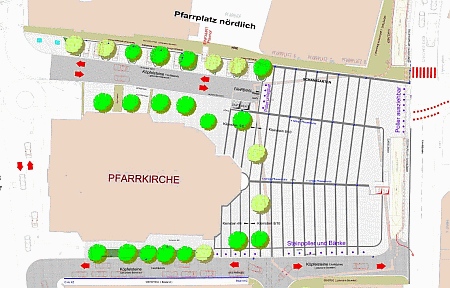 Oberflächengestaltung Tiefgarage Pfarrplatz
