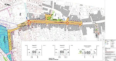 Künftige Begegnungszone Landstraße