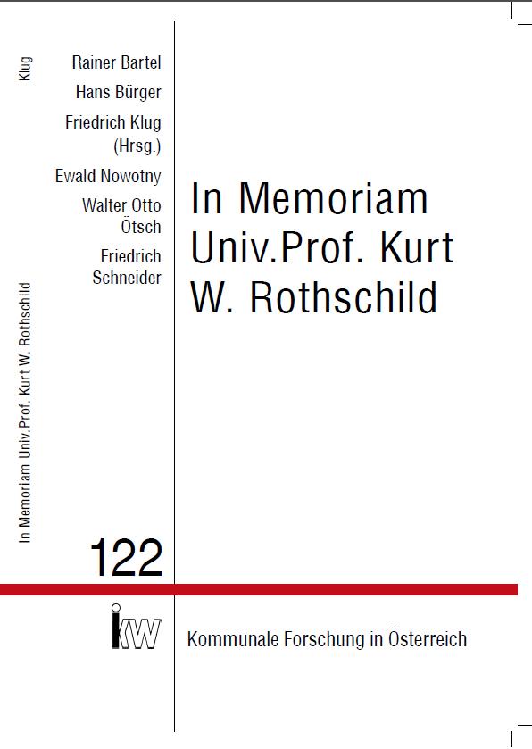 IKW 122 In Memoriam Univ.Prof. Kurt W. Rothschild