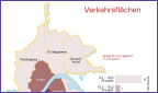 Stadtkarte Verkehrsflächen - Statistische Bezirke