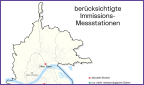Stadtkarte Immissionsmessstationen