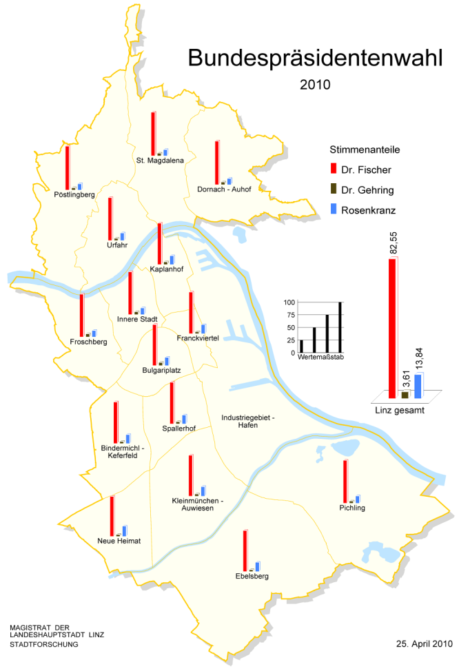 Stadtkarte Bundespräsidentenwahl 2010