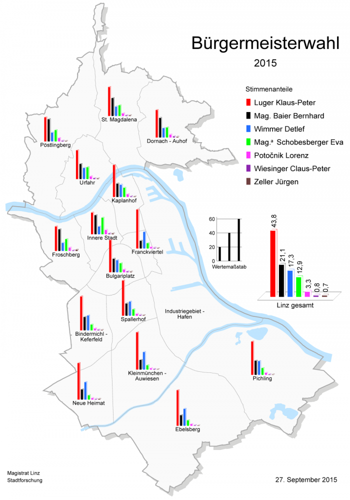 Stadtkarte Bürgermeisterwahl 2015