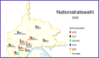 Stadtkarte Nationalratswahl 2008