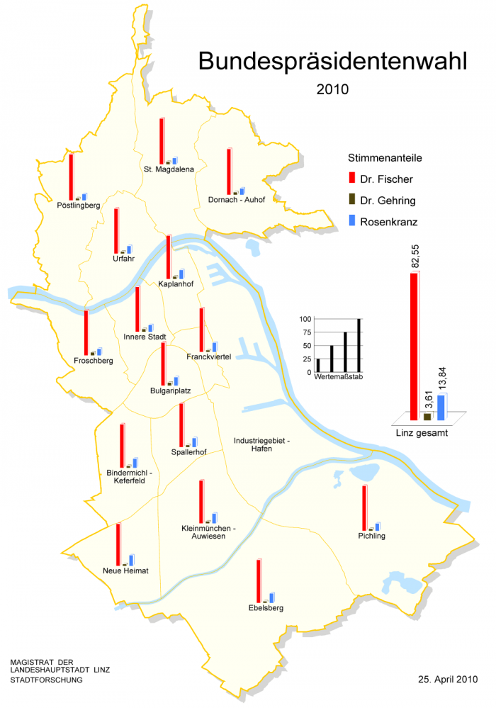 Stadtkarte Bundespräsidentenwahl 2010