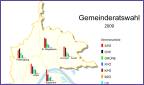 Stadtkarte Gemeinderatswahl 2009