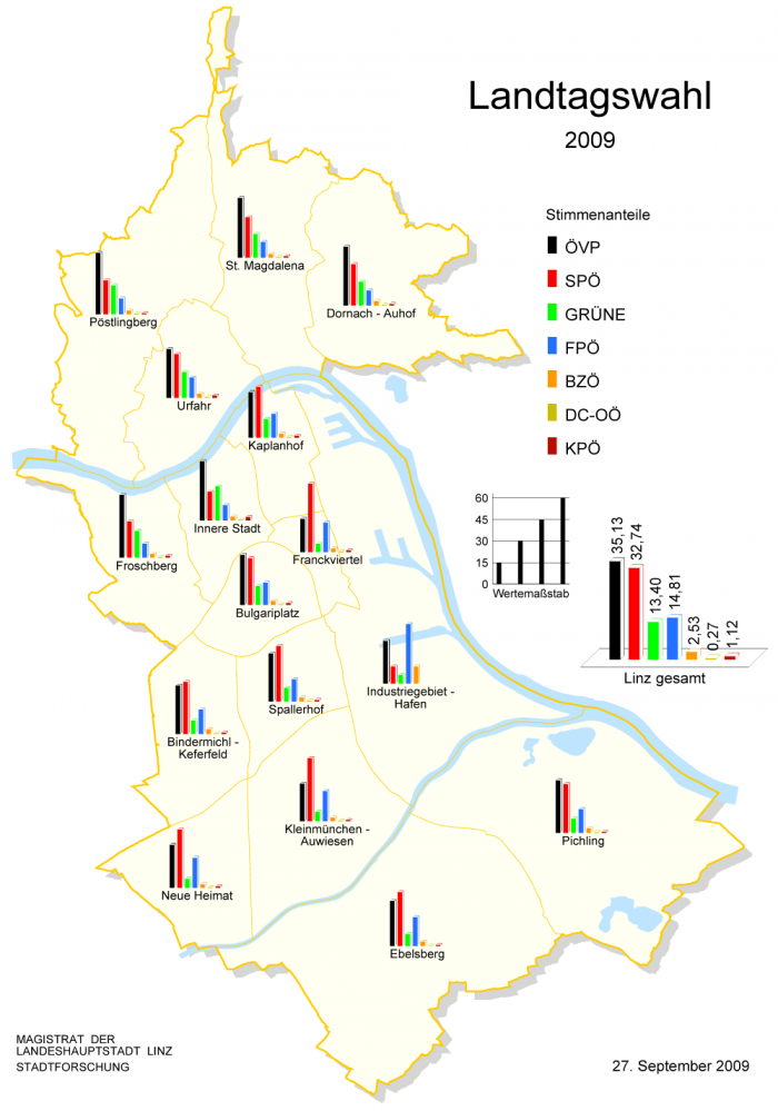 Stadtkarte Landtagswahl 2009