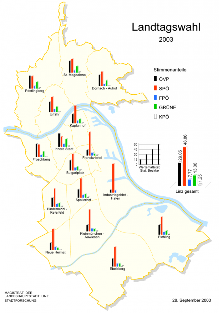 Stadtkarte Landtagswahl 2003
